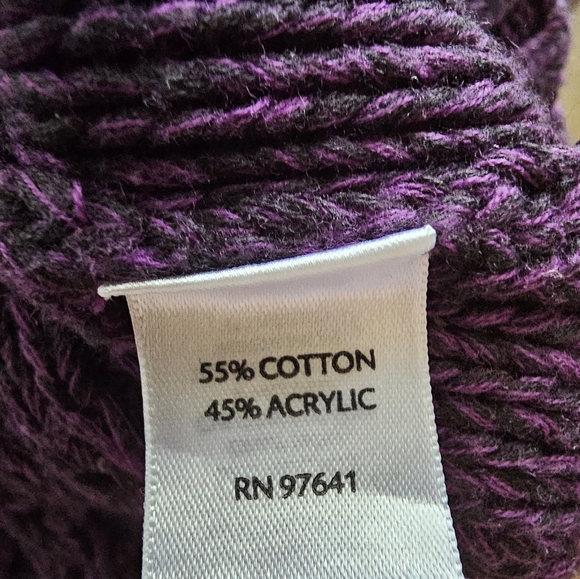 J.Jill Cable Knit Chunky Cotton Sweater Thick Whimsigoth Goth Halloween M Long - Picture 7 of 7